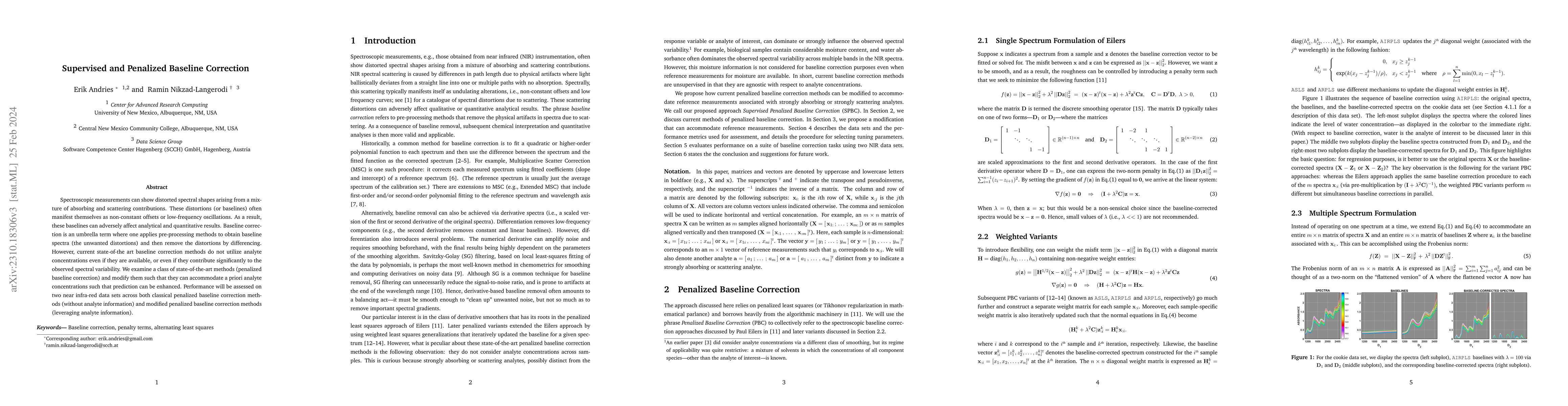 Thumbnail for Supervised and Penalized Baseline Correction
