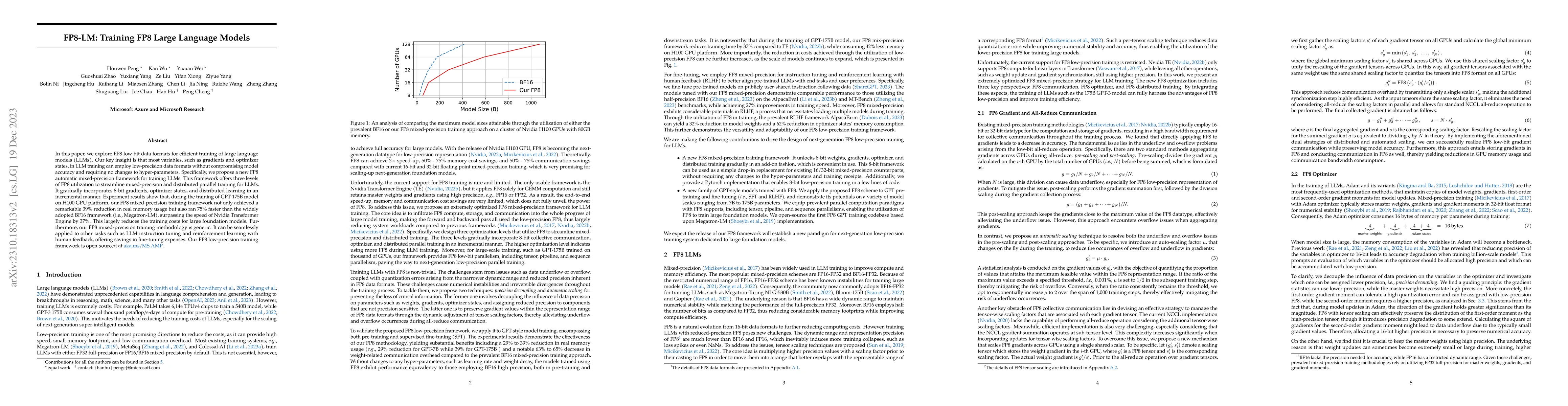 Thumbnail for FP8-LM: Training FP8 Large Language Models