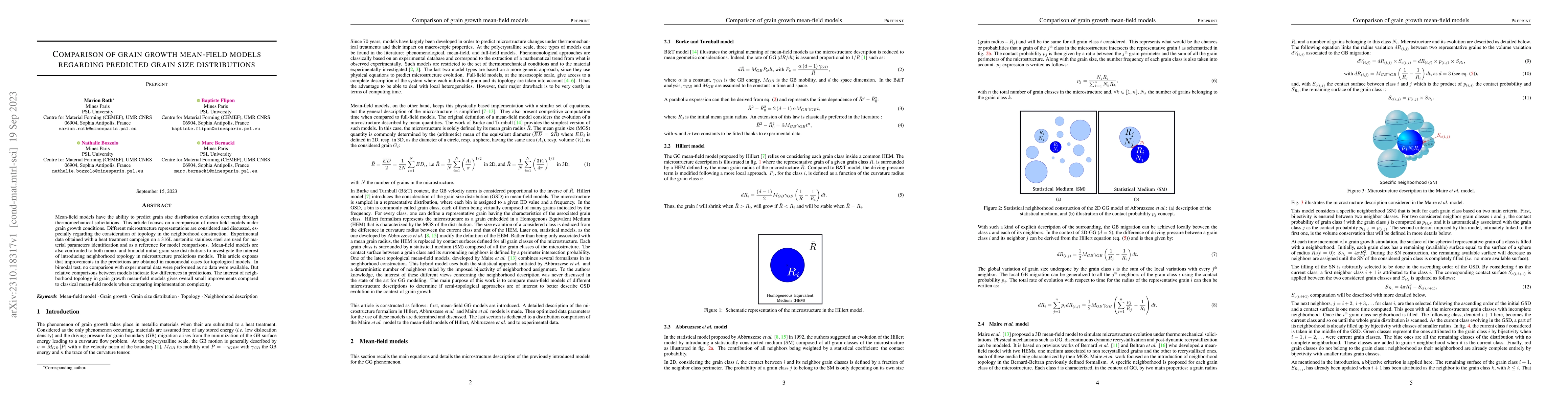 Thumbnail for Comparison of grain growth mean-field models regarding predicted grain
  size distributions