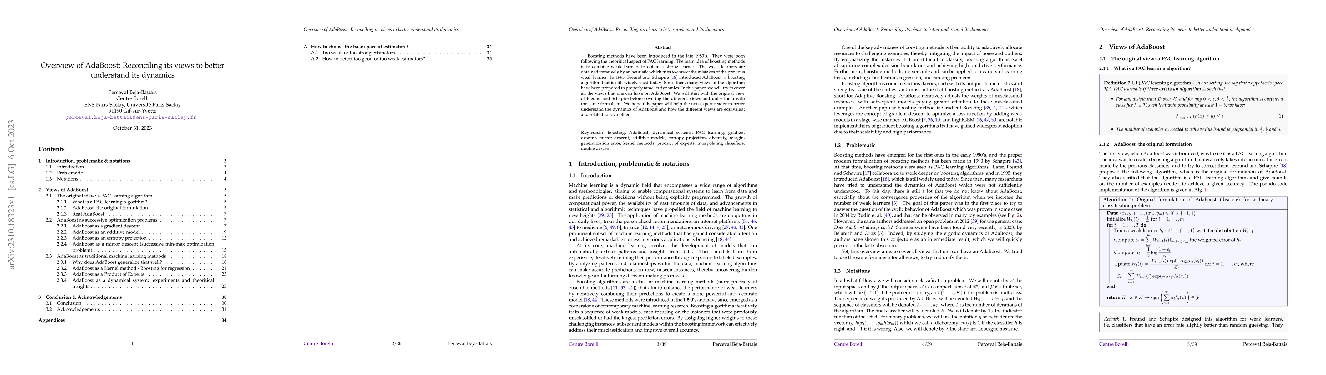 Thumbnail for Overview of AdaBoost : Reconciling its views to better understand its
  dynamics