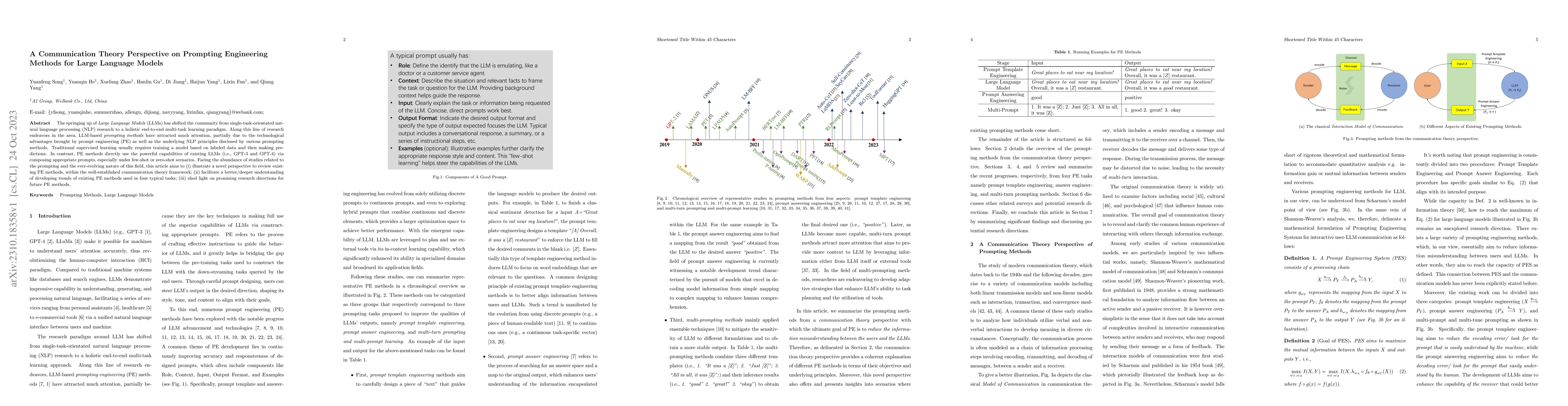 Thumbnail for A Communication Theory Perspective on Prompting Engineering Methods for
  Large Language Models