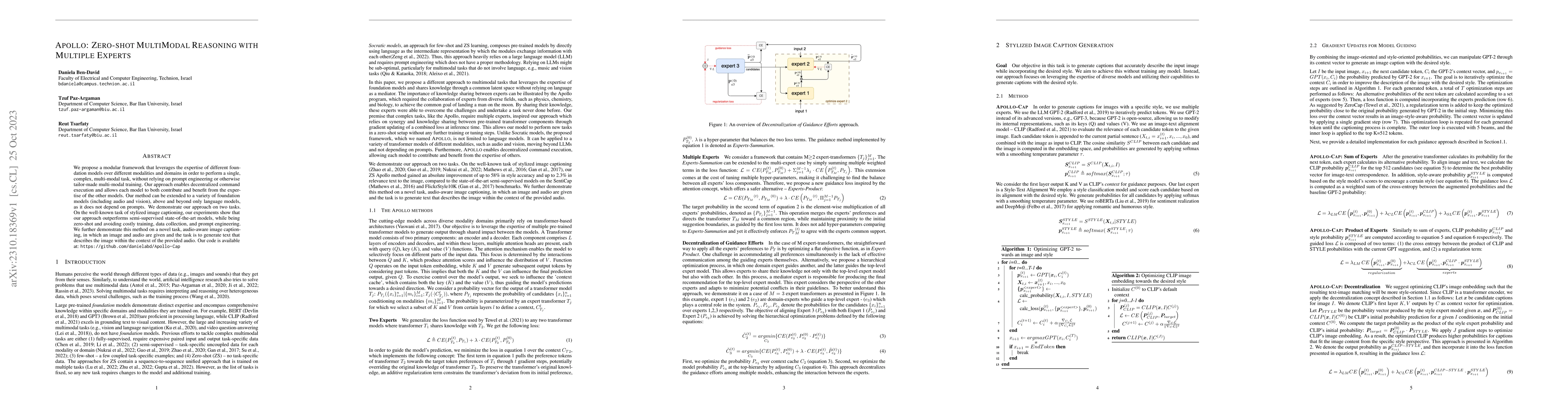 Thumbnail for Apollo: Zero-shot MultiModal Reasoning with Multiple Experts