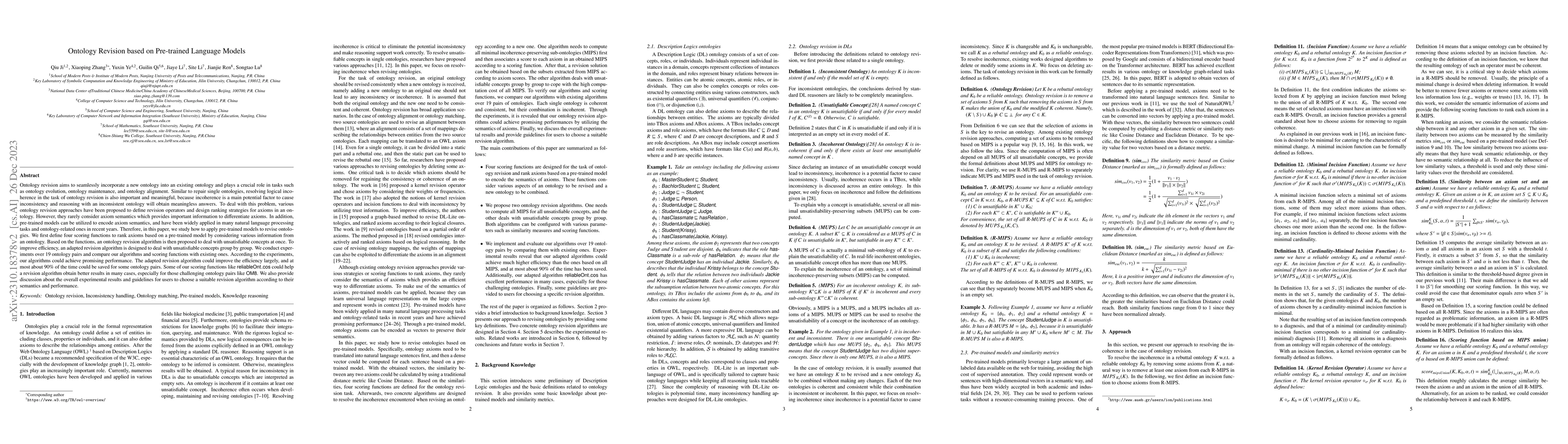 Thumbnail for Ontology Revision based on Pre-trained Language Models