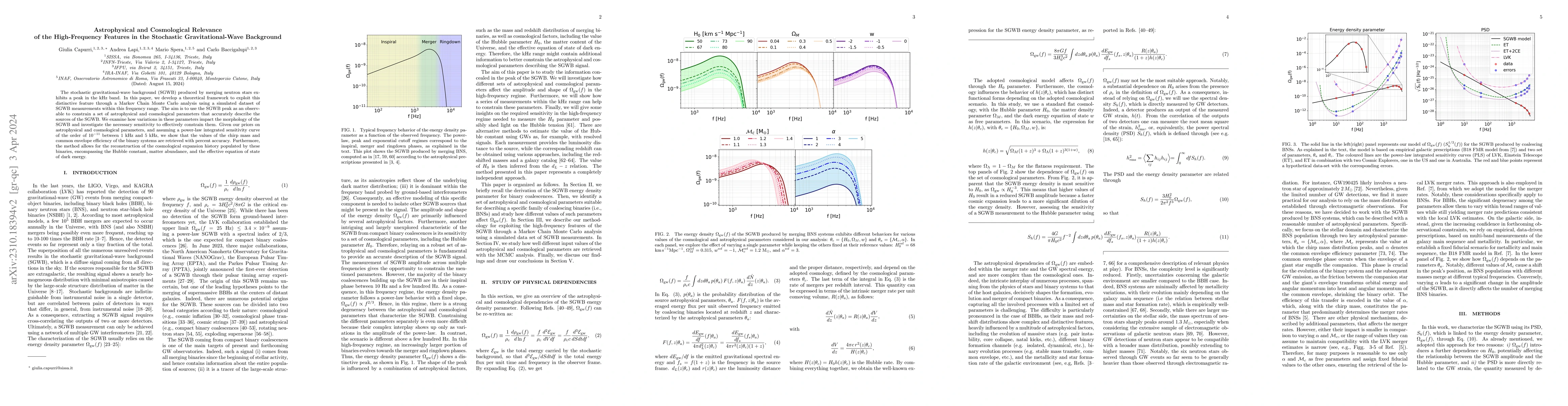 Thumbnail for Astrophysical and Cosmological Relevance of the High-Frequency Features
  in the Stochastic Gravitational-Wave Background