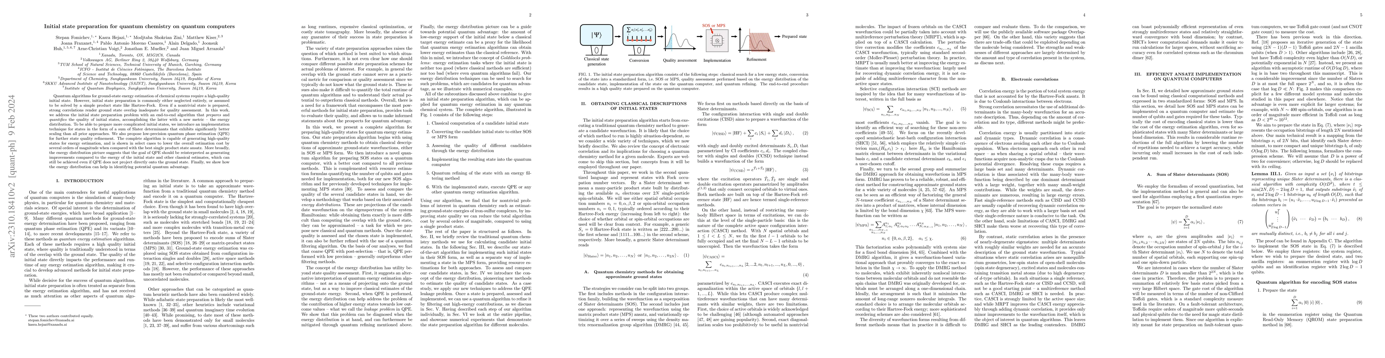 Thumbnail for Initial state preparation for quantum chemistry on quantum computers