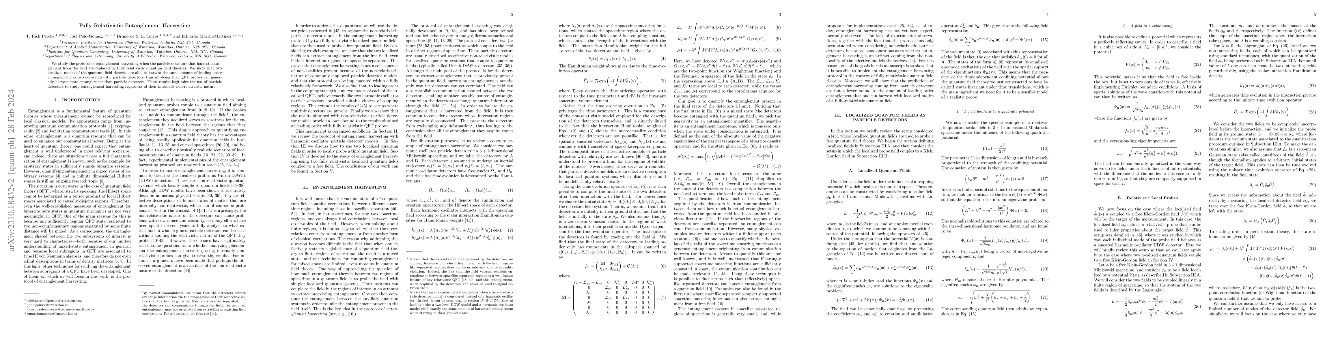 Thumbnail for Fully Relativistic Entanglement Harvesting