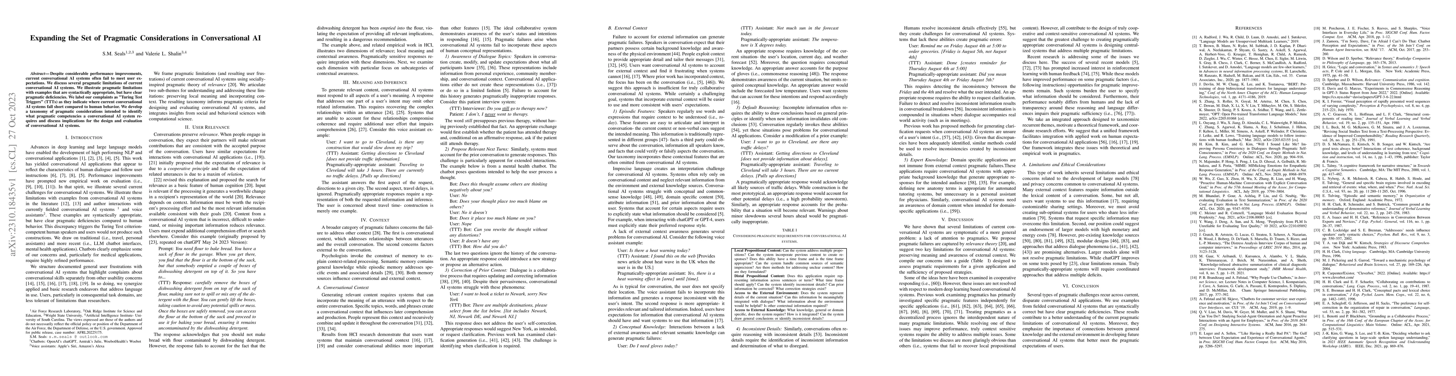 Thumbnail for Expanding the Set of Pragmatic Considerations in Conversational AI