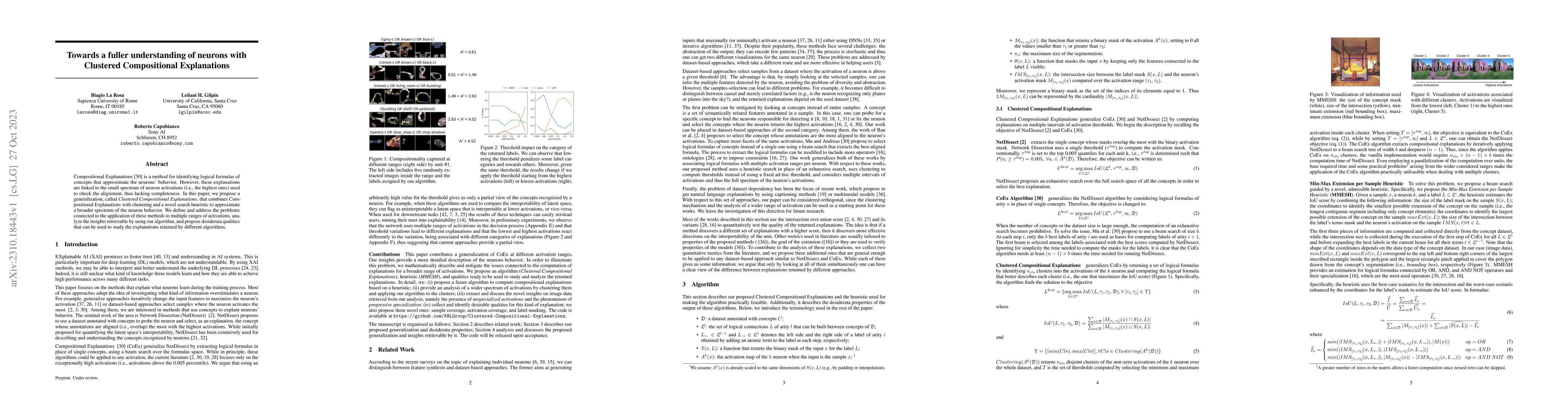 Thumbnail for Towards a fuller understanding of neurons with Clustered Compositional
  Explanations