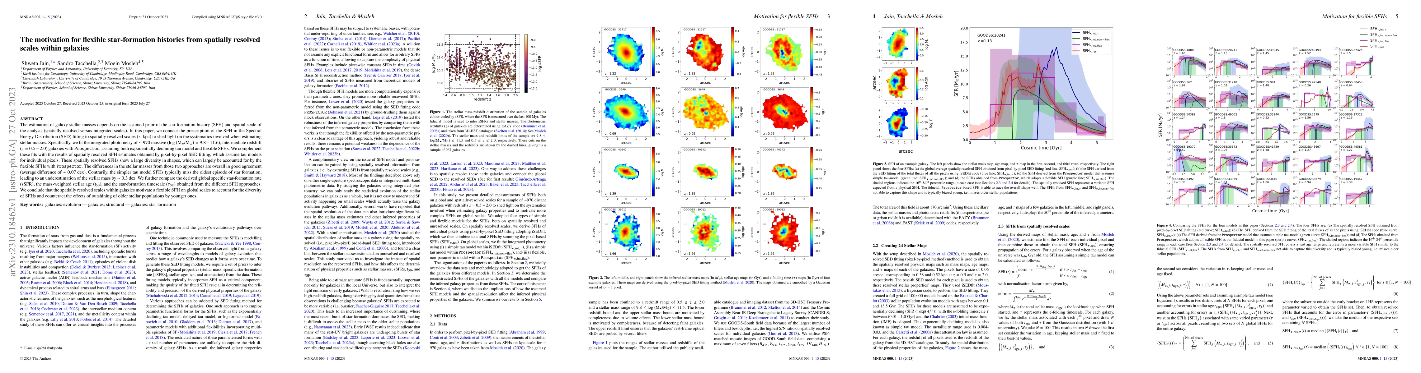 Thumbnail for The motivation for flexible star-formation histories from spatially
  resolved scales within galaxies