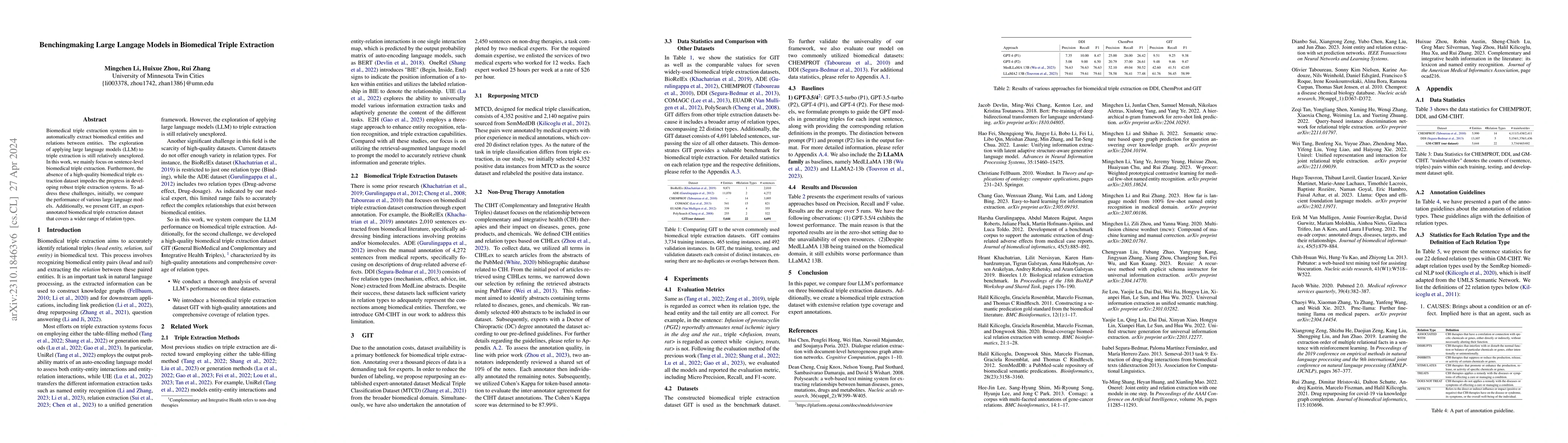 Thumbnail for Benchingmaking Large Langage Models in Biomedical Triple Extraction