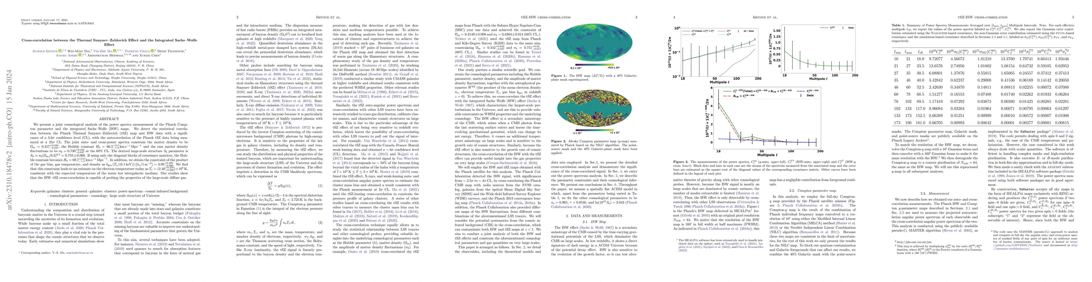 Thumbnail for Cross-correlation between the thermal Sunyaev-Zeldovich effect and the
  Integrated Sachs-Wolfe effect