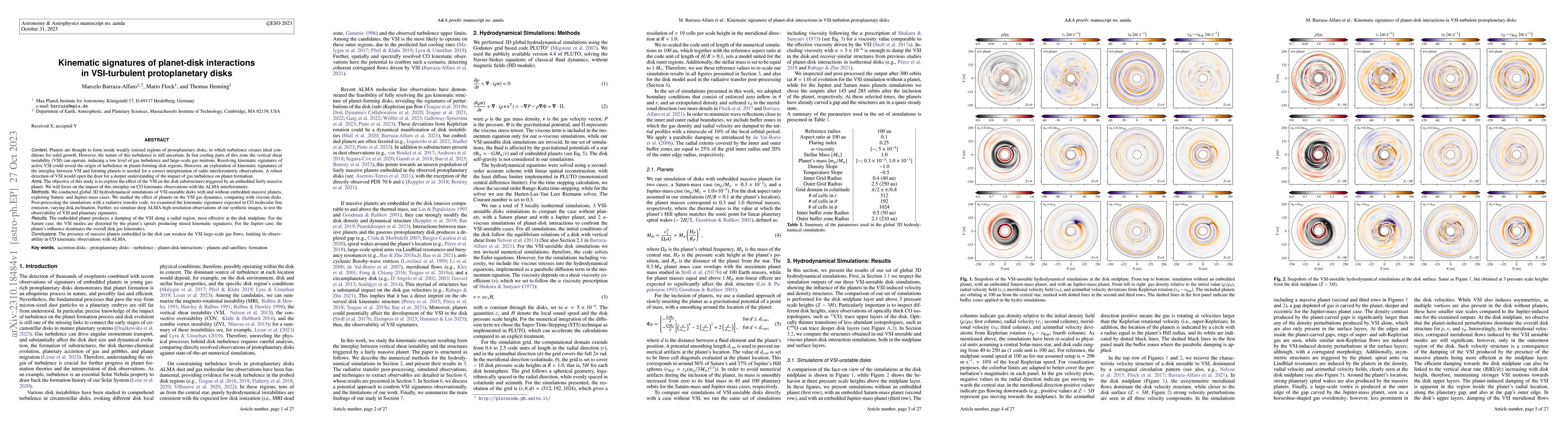 Thumbnail for Kinematic signatures of planet-disk interactions in VSI-turbulent
  protoplanetary disks