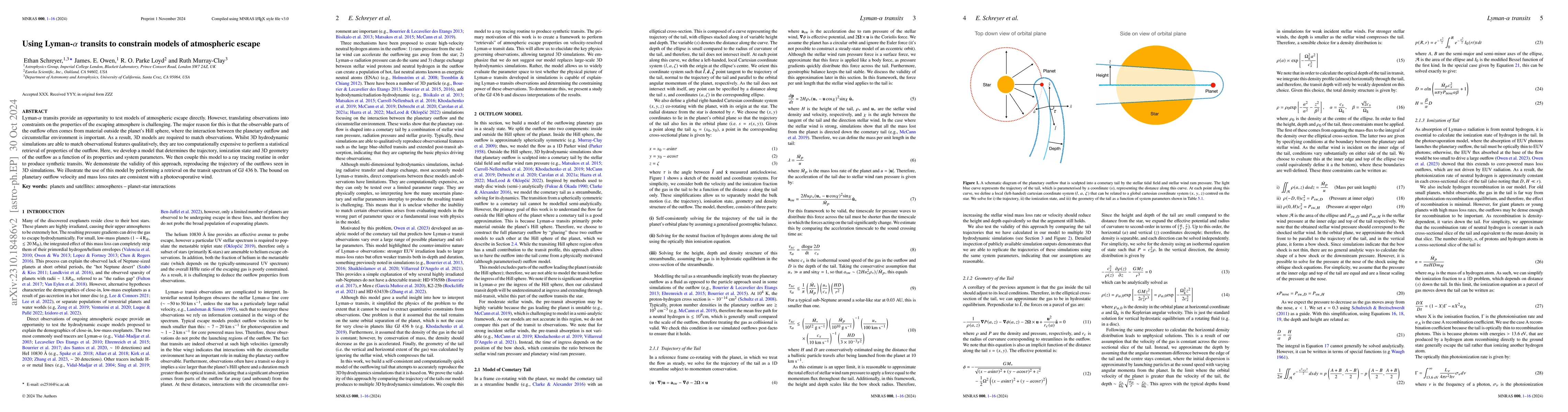 Thumbnail for Using Lyman-$\alpha$ transits to constrain models of atmospheric escape