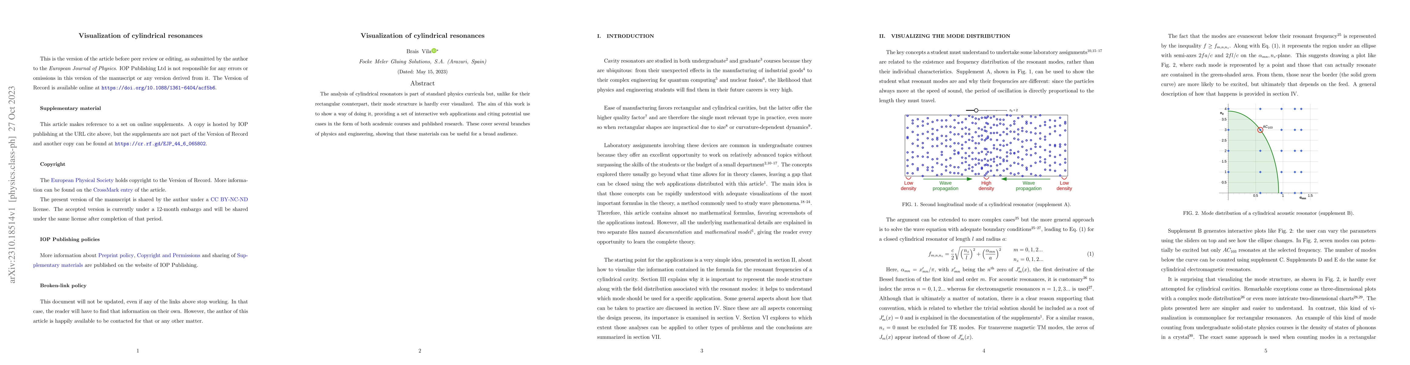 Thumbnail for Visualization of cylindrical resonances