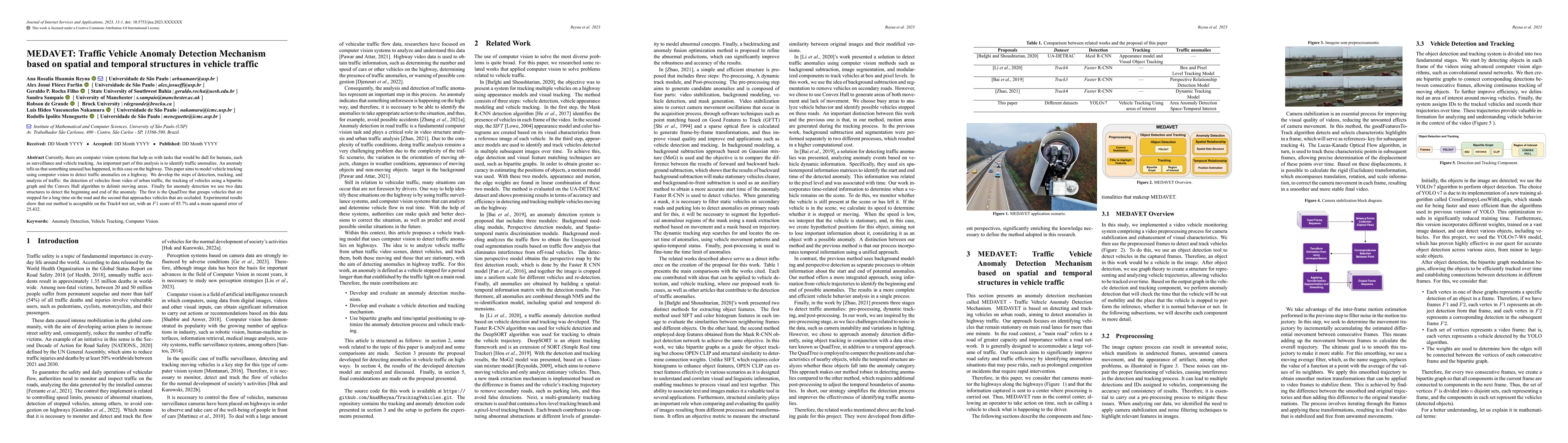 Thumbnail for MEDAVET: Traffic Vehicle Anomaly Detection Mechanism based on spatial
  and temporal structures in vehicle traffic
