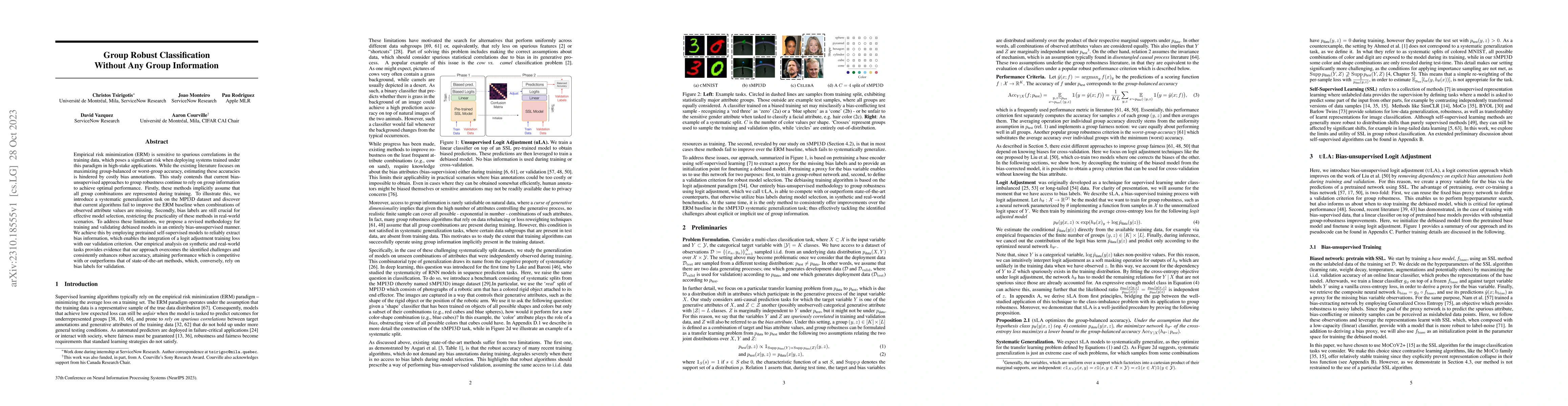 Thumbnail for Group Robust Classification Without Any Group Information