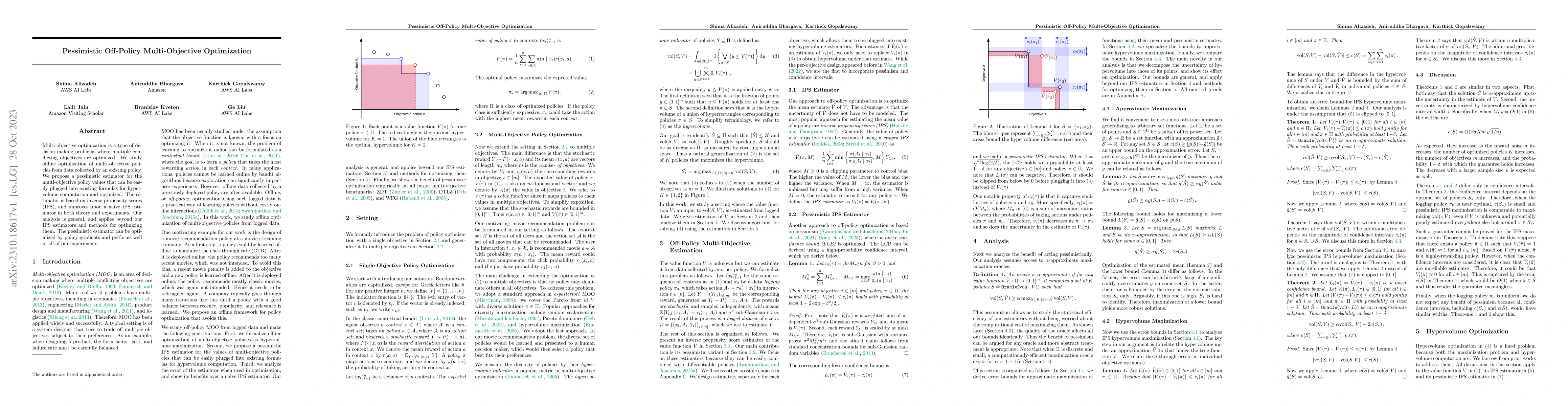 Thumbnail for Pessimistic Off-Policy Multi-Objective Optimization