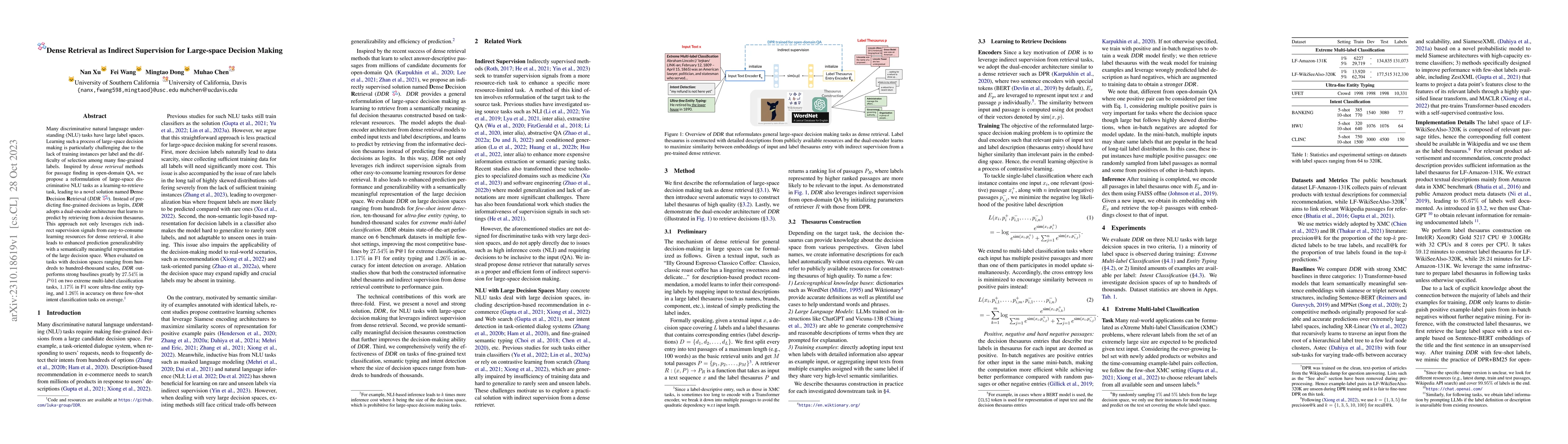 Thumbnail for Dense Retrieval as Indirect Supervision for Large-space Decision Making