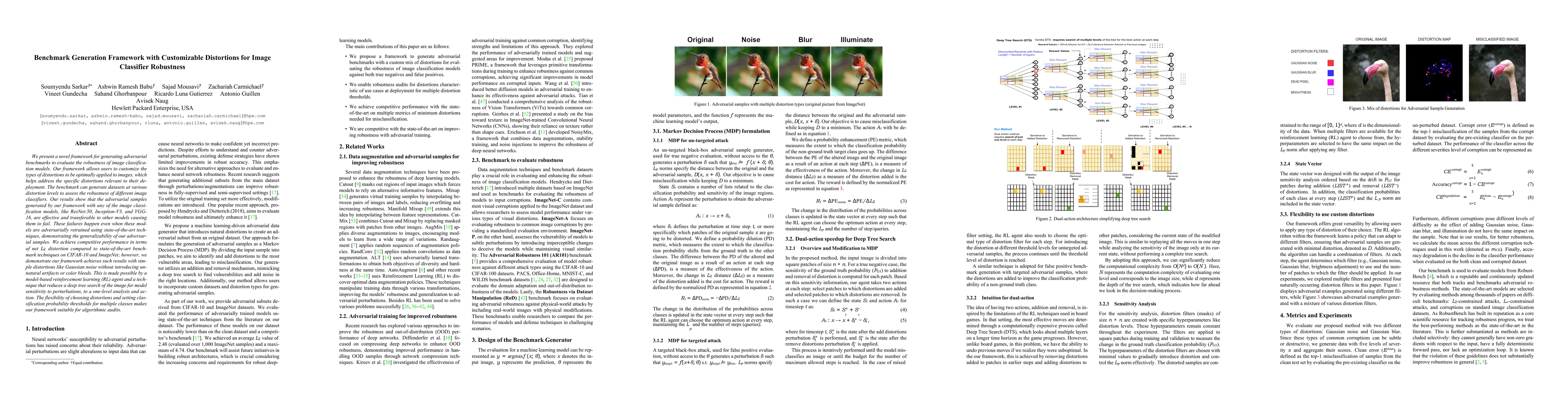 Thumbnail for Benchmark Generation Framework with Customizable Distortions for Image
  Classifier Robustness