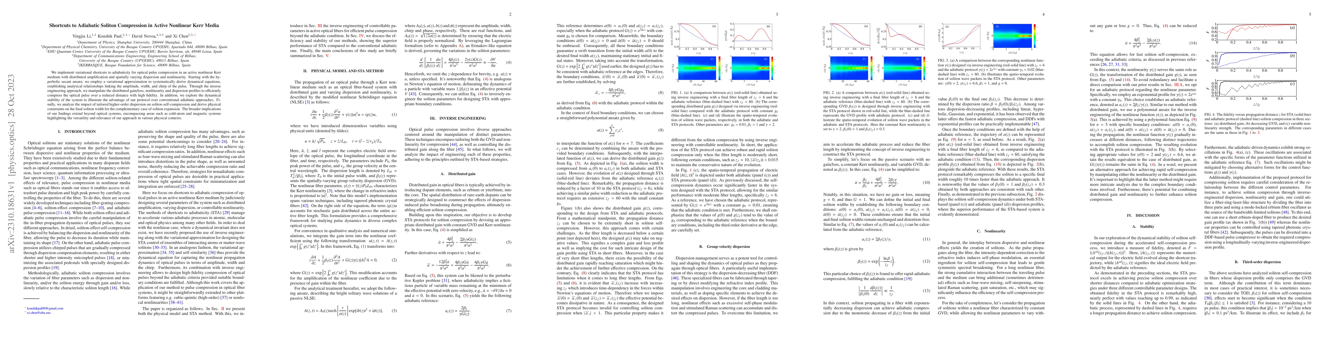 Thumbnail for Shortcuts to Adiabatic Soliton Compression in Active Nonlinear Kerr
  Media