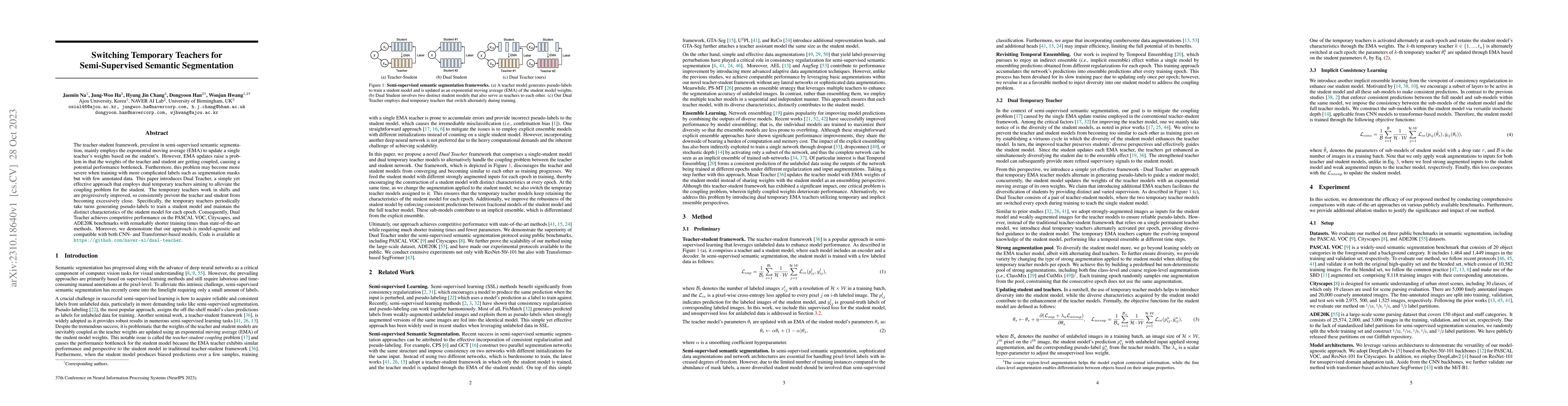 Thumbnail for Switching Temporary Teachers for Semi-Supervised Semantic Segmentation