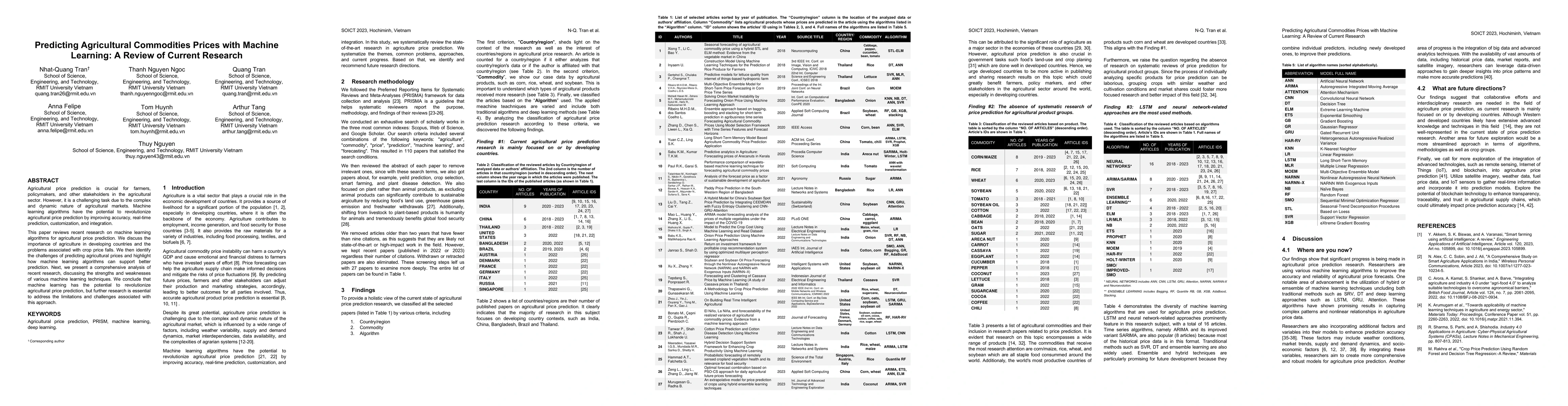 Thumbnail for Predicting Agricultural Commodities Prices with Machine Learning: A
  Review of Current Research