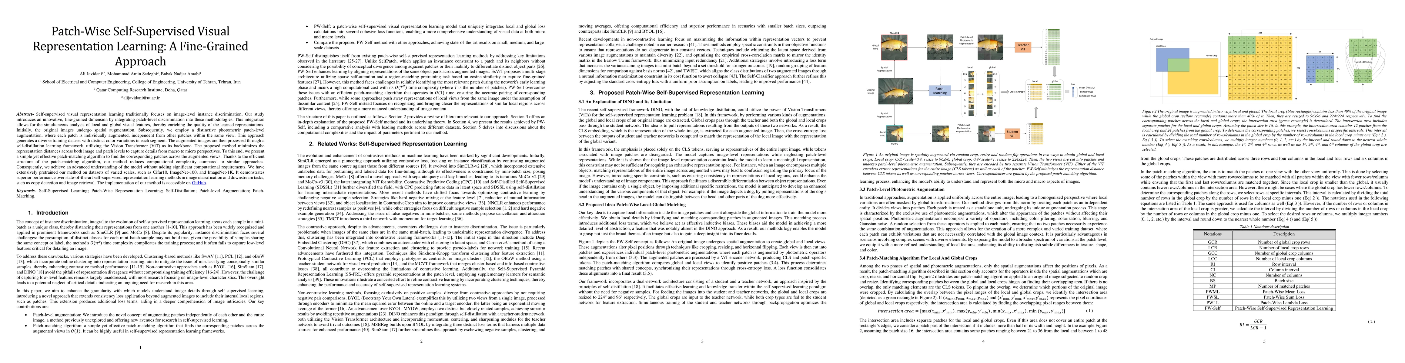 Thumbnail for Patch-Wise Self-Supervised Visual Representation Learning: A
  Fine-Grained Approach