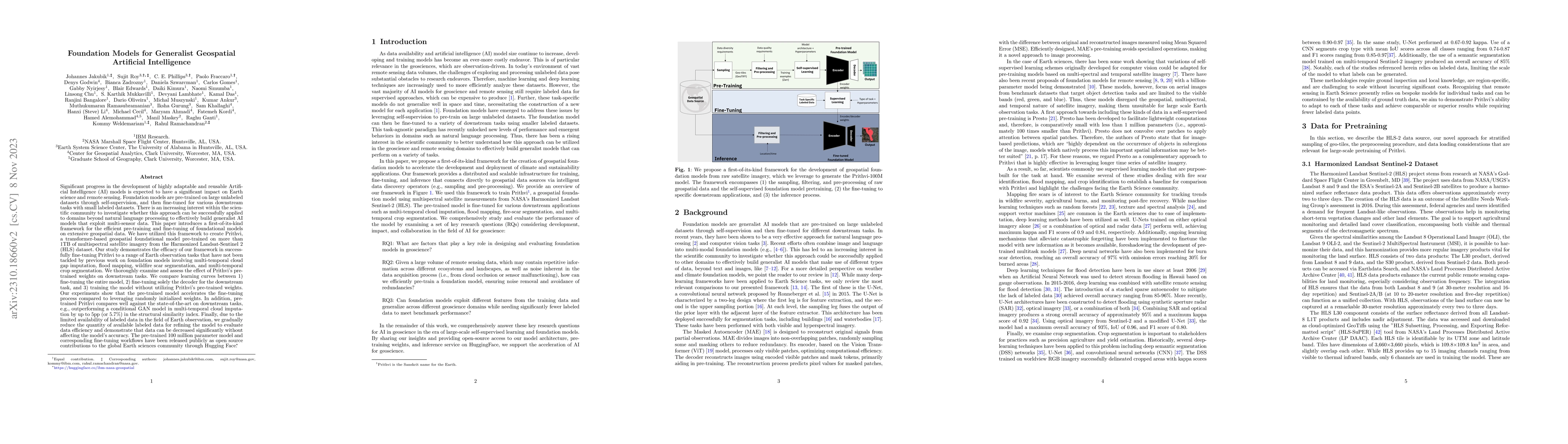 Thumbnail for Foundation Models for Generalist Geospatial Artificial Intelligence