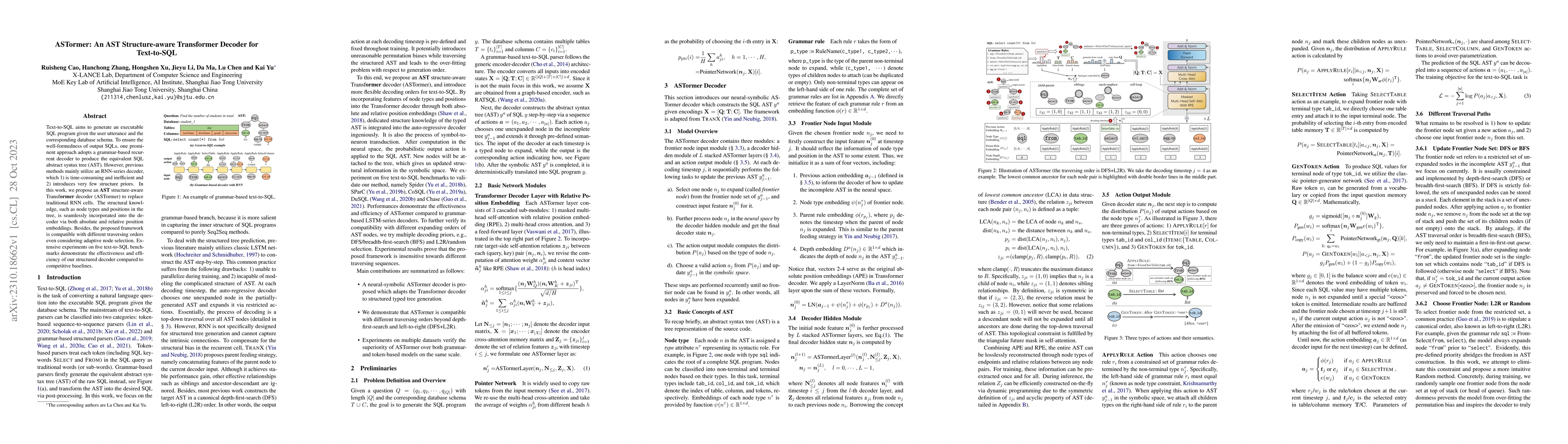 Thumbnail for ASTormer: An AST Structure-aware Transformer Decoder for Text-to-SQL