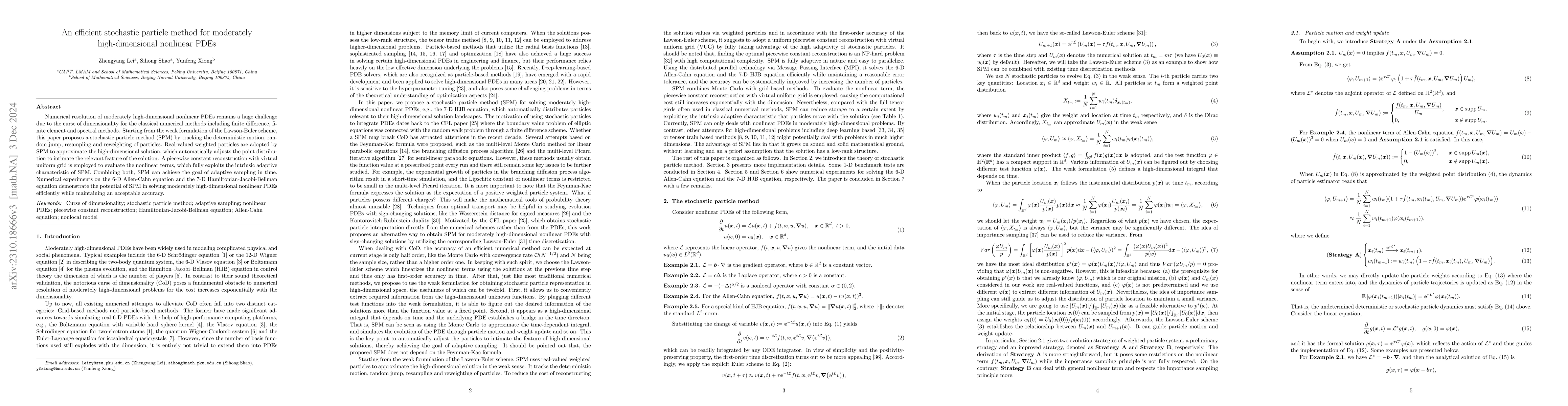 Thumbnail for An efficient stochastic particle method for high-dimensional nonlinear
  PDEs