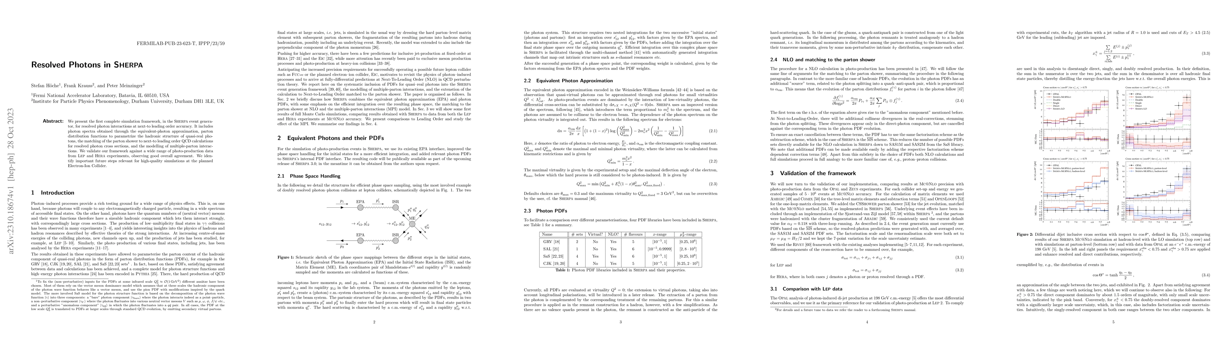 Thumbnail for Resolved Photons in Sherpa