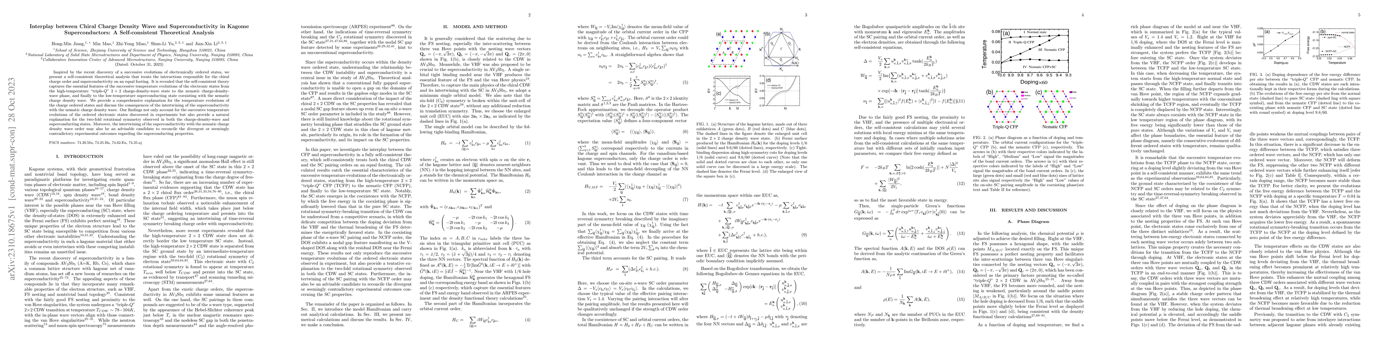 Thumbnail for Interplay between Chiral Charge Density Wave and Superconductivity in
  Kagome Superconductors: A Self-consistent Theoretical Analysis