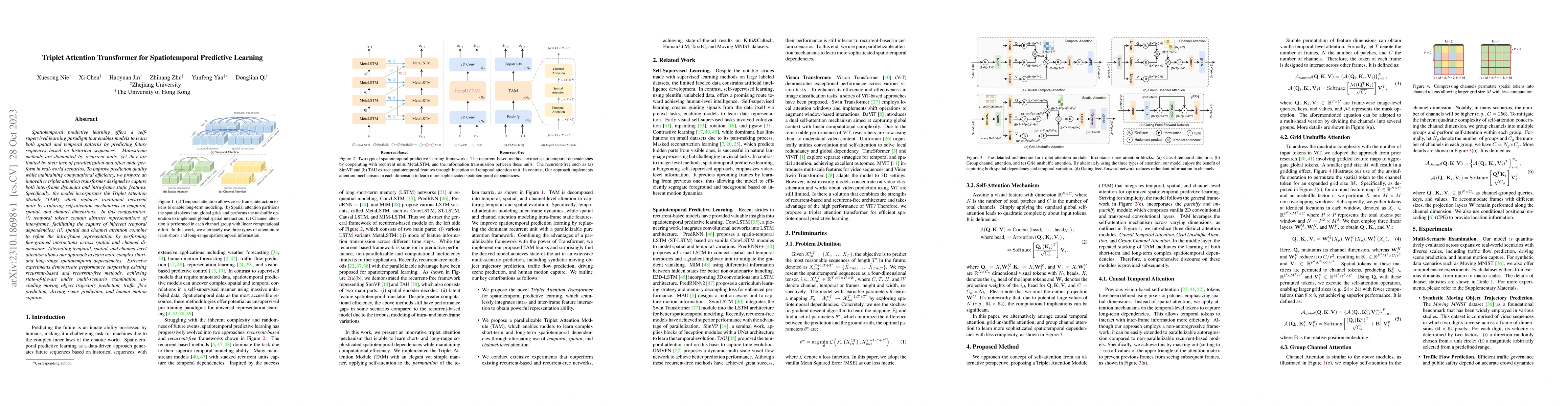 Thumbnail for Triplet Attention Transformer for Spatiotemporal Predictive Learning