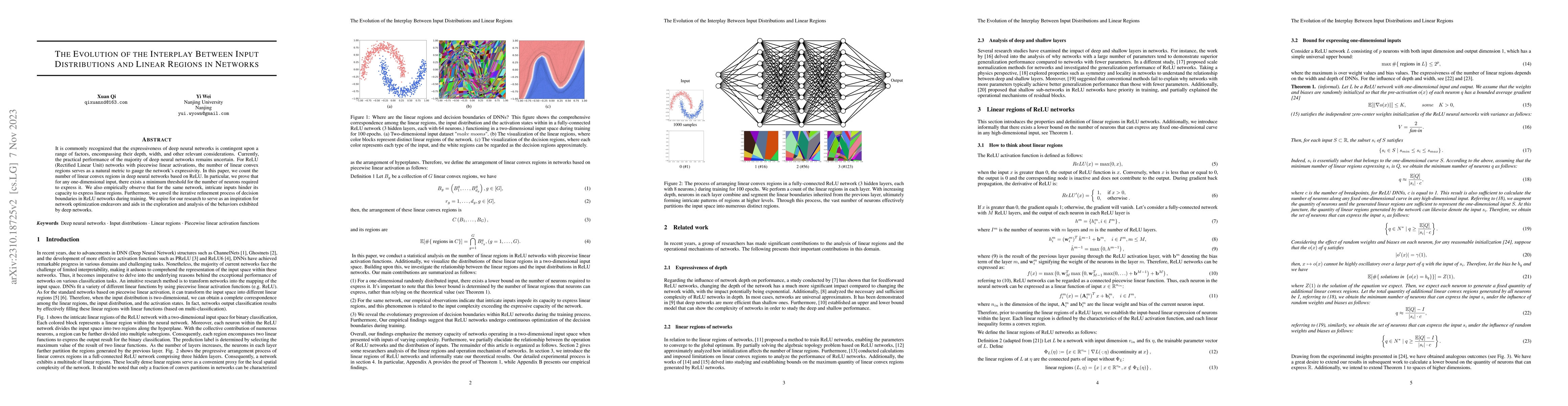 Thumbnail for The Evolution of the Interplay Between Input Distributions and Linear
  Regions in Networks