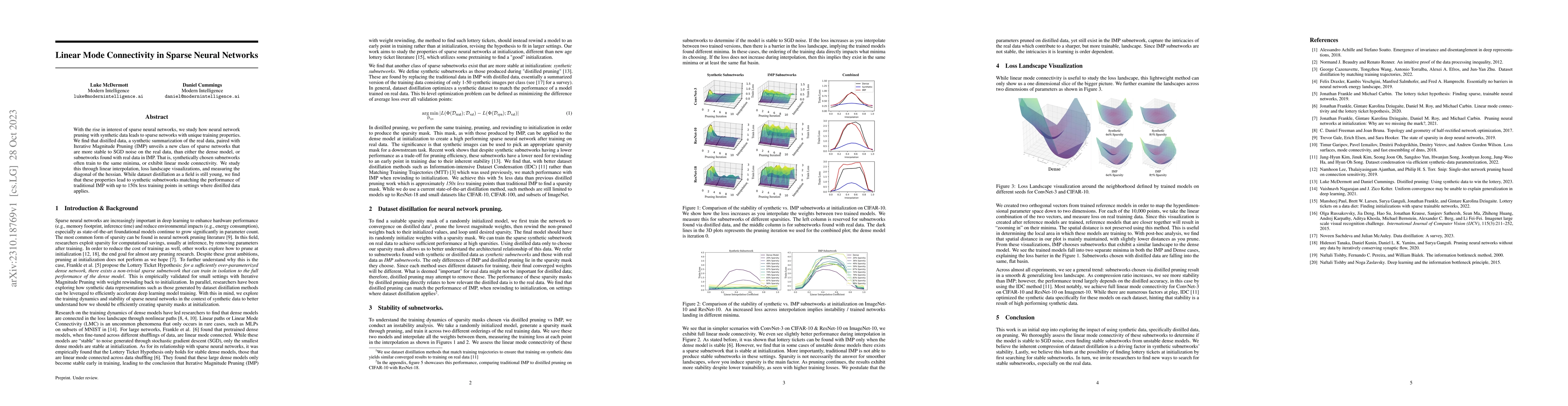 Thumbnail for Linear Mode Connectivity in Sparse Neural Networks