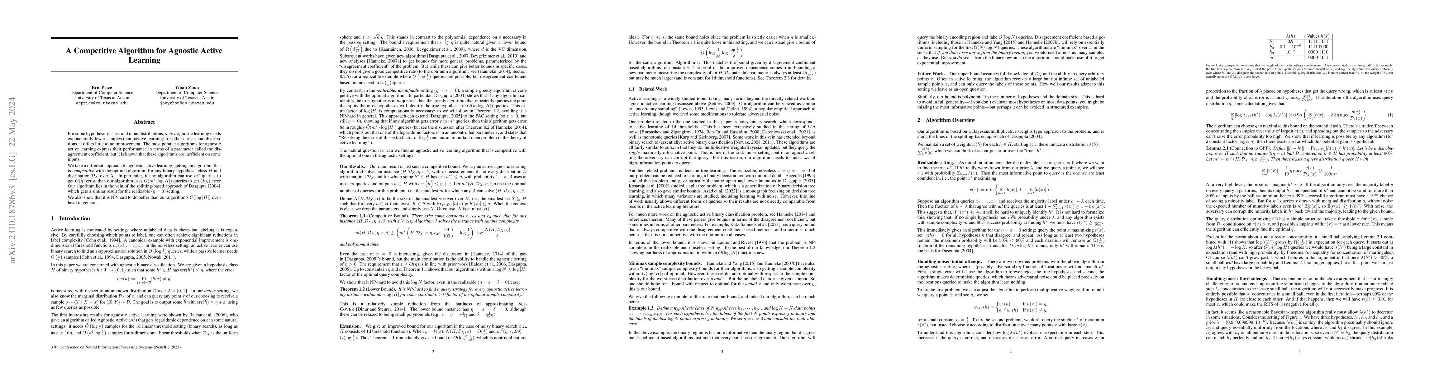 Thumbnail for A Competitive Algorithm for Agnostic Active Learning