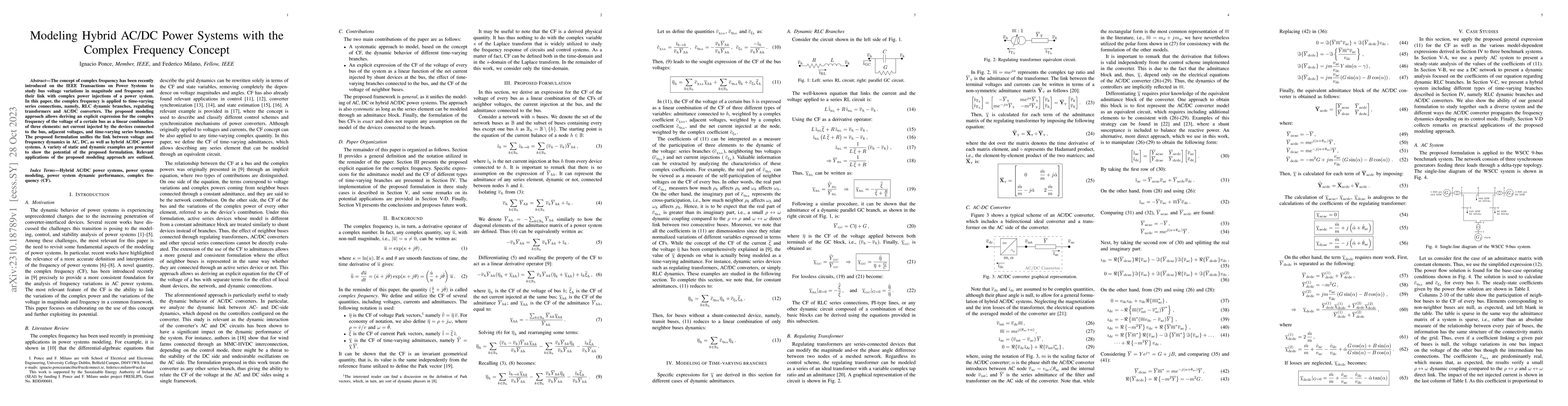 Thumbnail for Modeling Hybrid AC/DC Power Systems with the Complex Frequency Concept