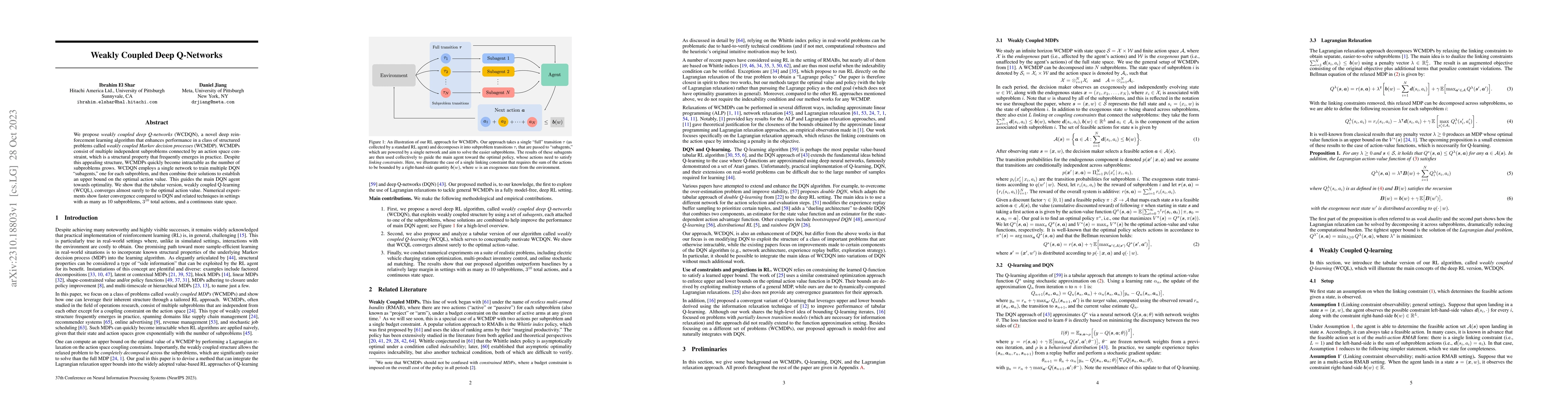 Thumbnail for Weakly Coupled Deep Q-Networks
