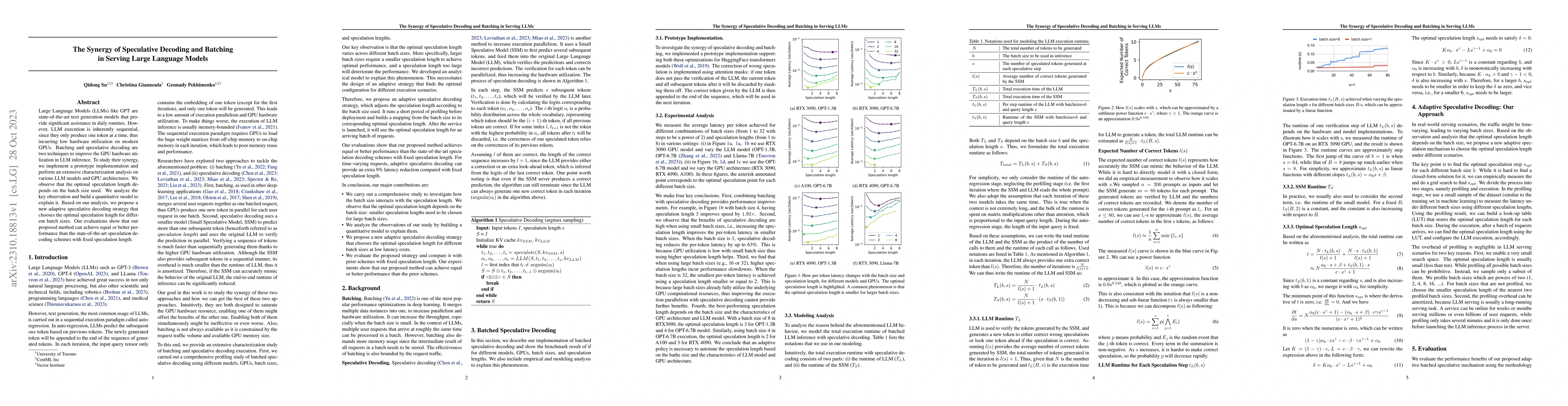 Thumbnail for The Synergy of Speculative Decoding and Batching in Serving Large
  Language Models