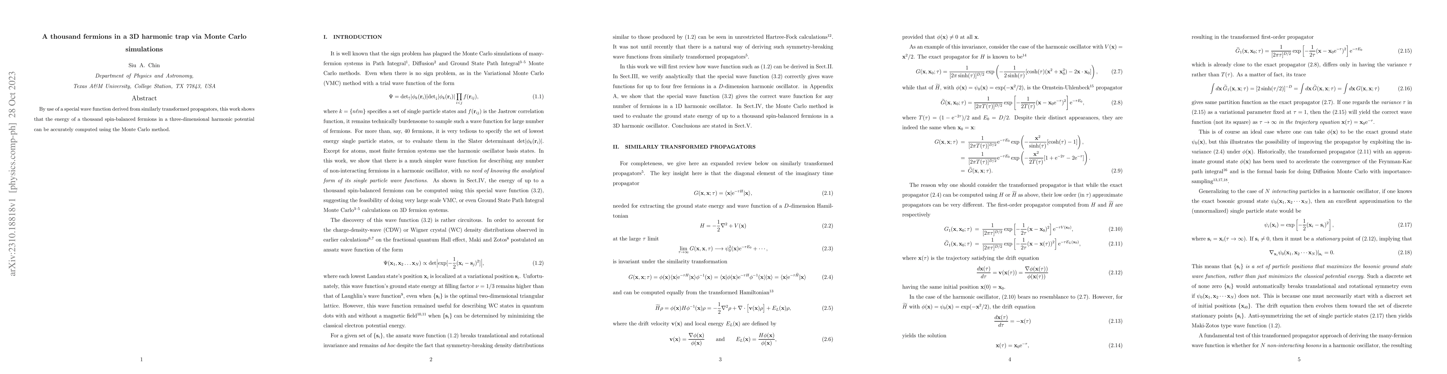 Thumbnail for A thousand fermions in a 3D harmonic trap via Monte Carlo simulations