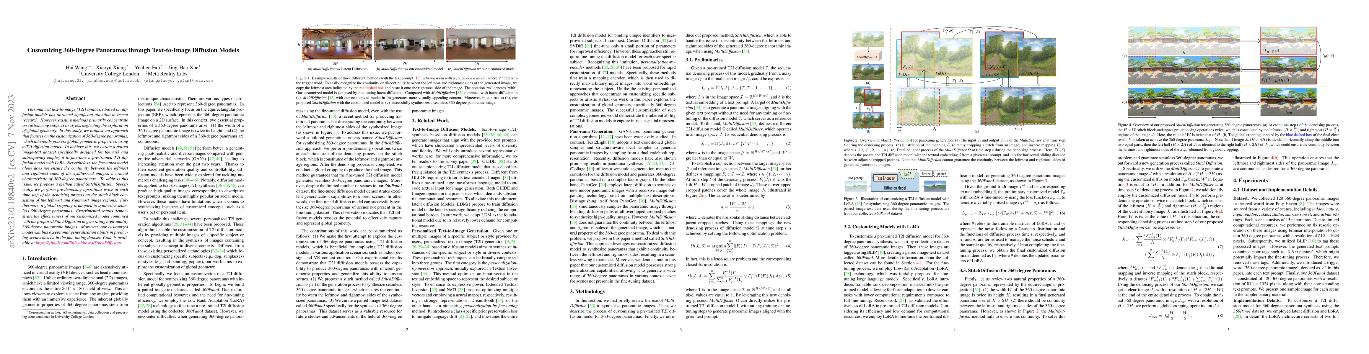 Thumbnail for Customizing 360-Degree Panoramas through Text-to-Image Diffusion Models