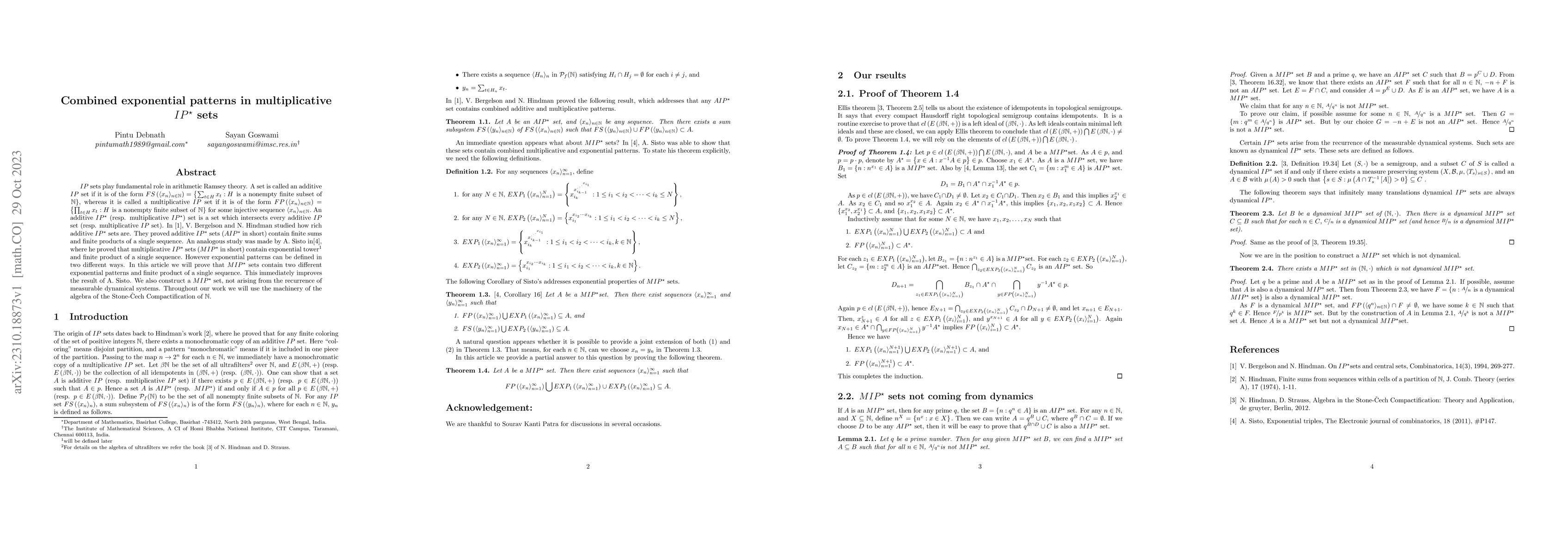 Thumbnail for Combined exponential patterns in multiplicative $IP^{\star}$ sets