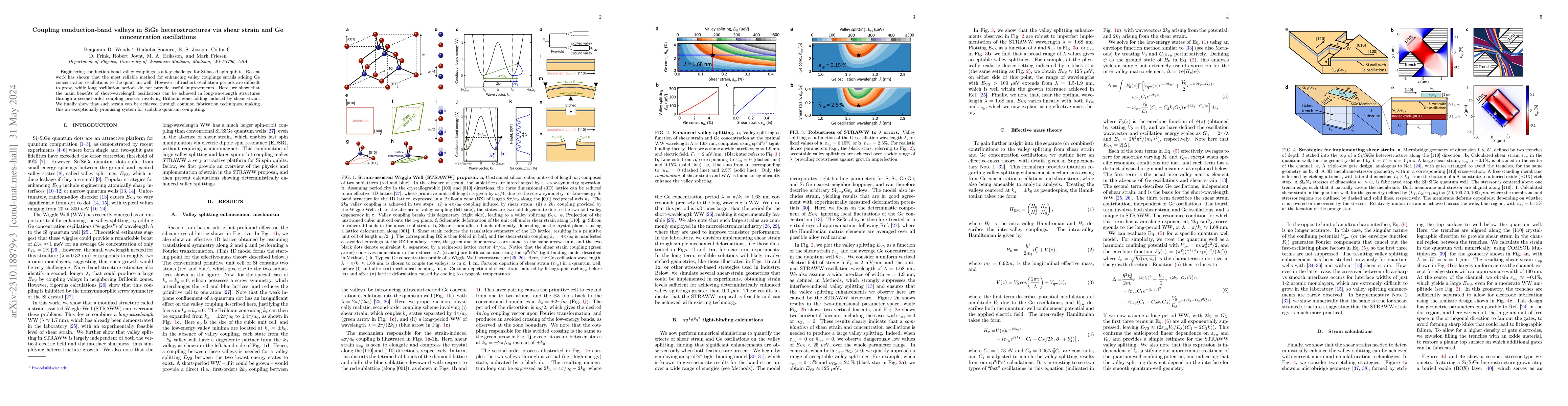 Thumbnail for Coupling conduction-band valleys in SiGe heterostructures via shear
  strain and Ge concentration oscillations