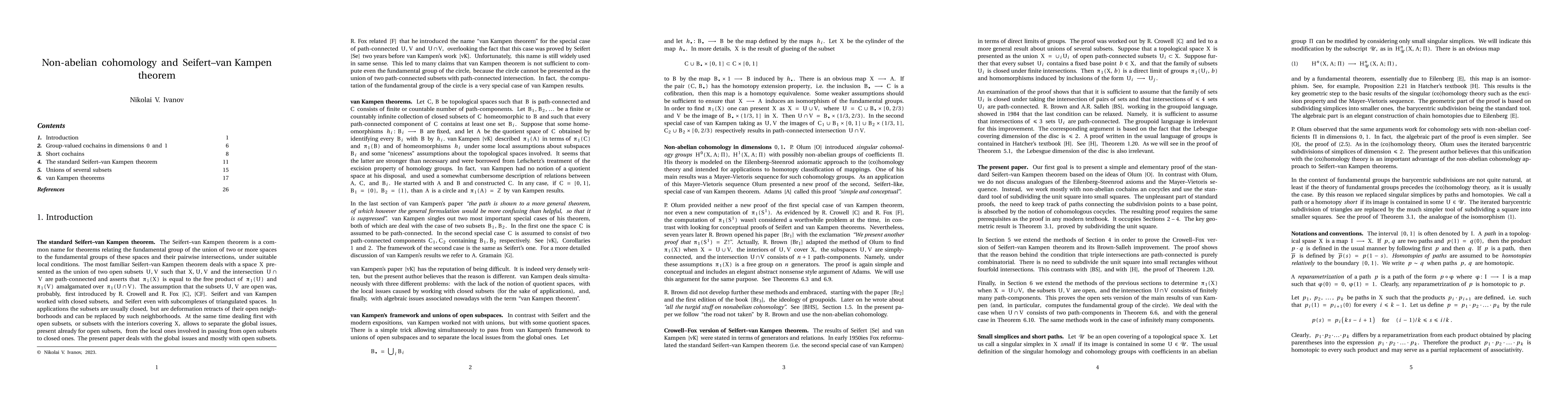 Thumbnail for Non-abelian cohomology and Seifert-Van Kampen theorem