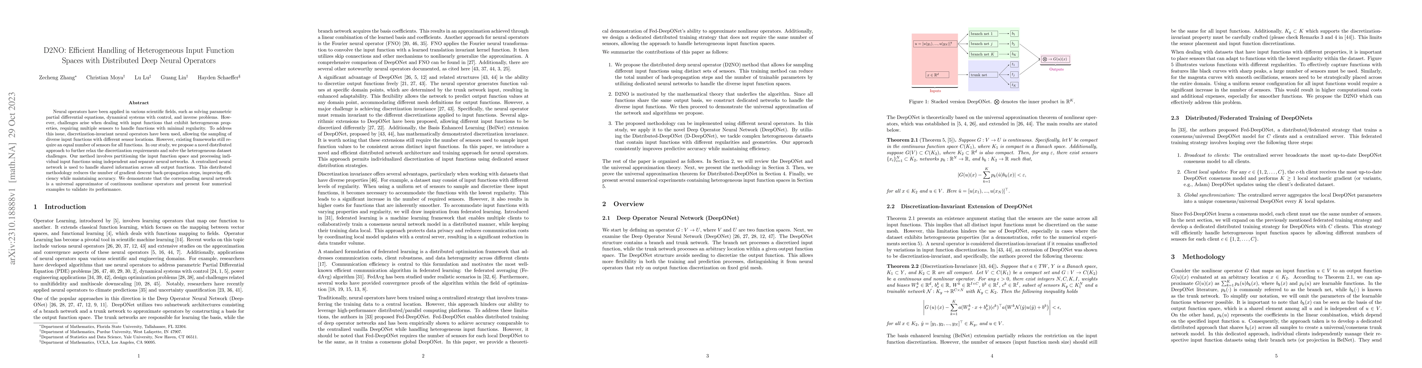 Thumbnail for D2NO: Efficient Handling of Heterogeneous Input Function Spaces with
  Distributed Deep Neural Operators