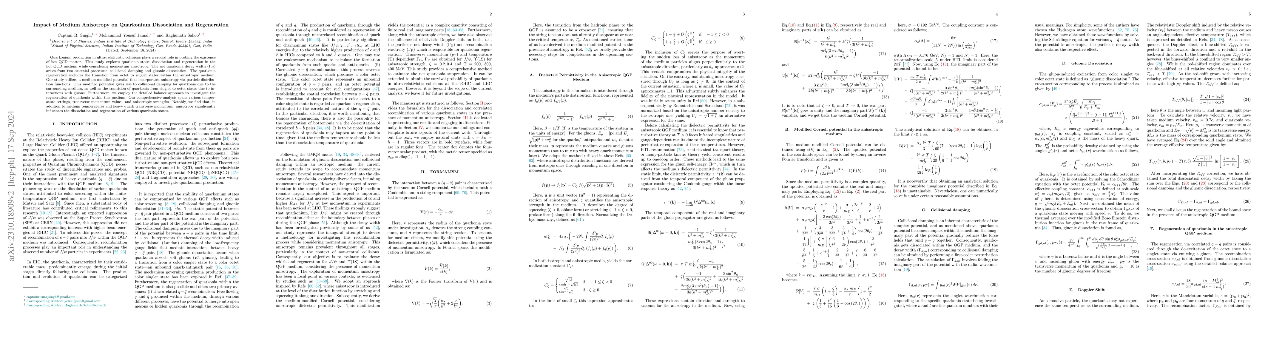 Thumbnail for Impact of Medium Anisotropy on Quarkonium Dissociation and Regeneration