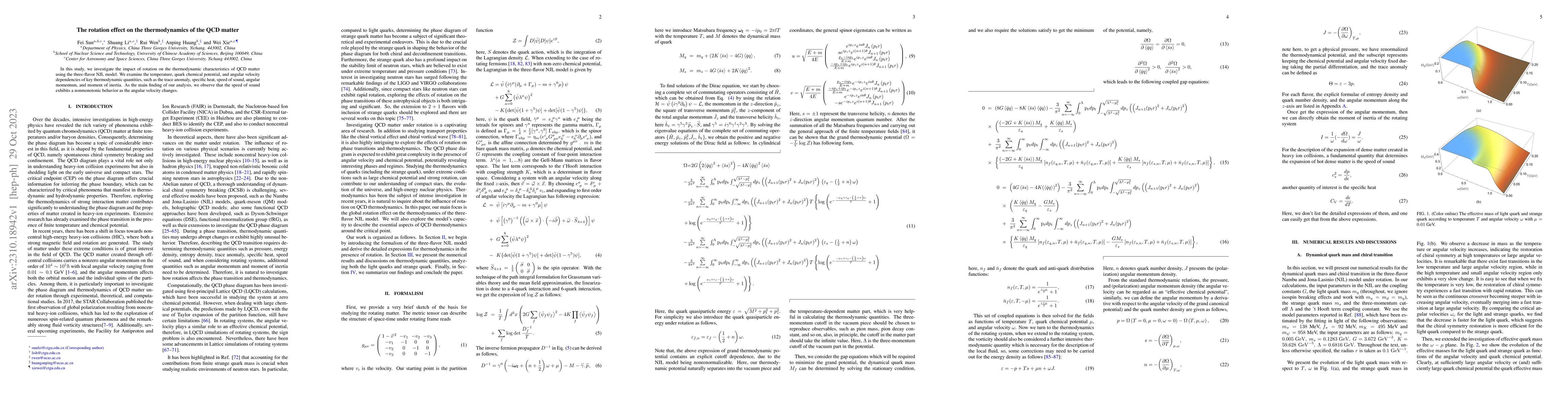Thumbnail for The rotation effect on the thermodynamics of the QCD matter
