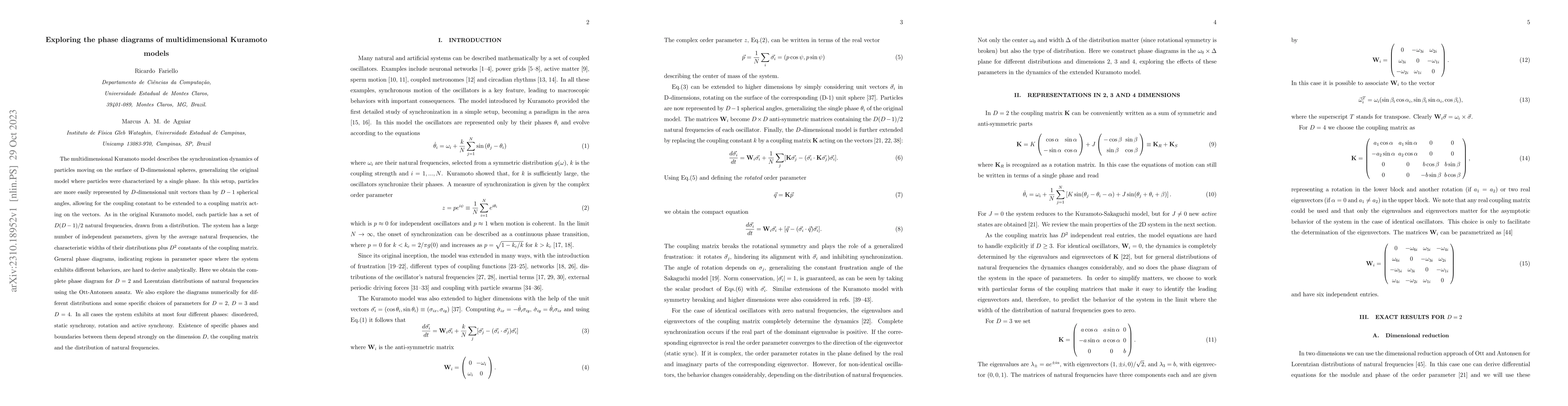 Thumbnail for Exploring the phase diagrams of multidimensional Kuramoto models
