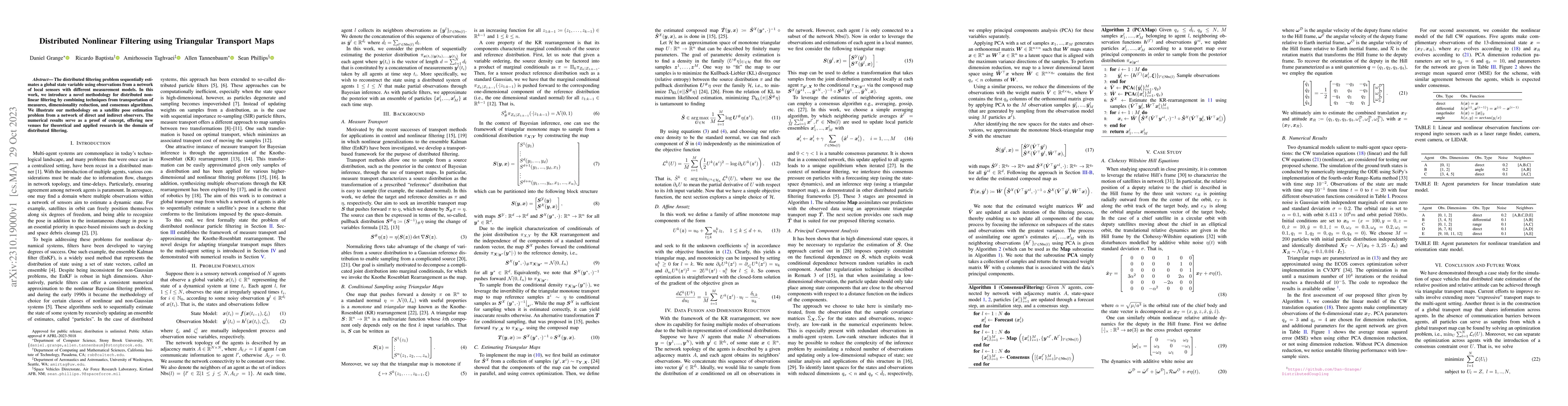 Thumbnail for Distributed Nonlinear Filtering using Triangular Transport Maps