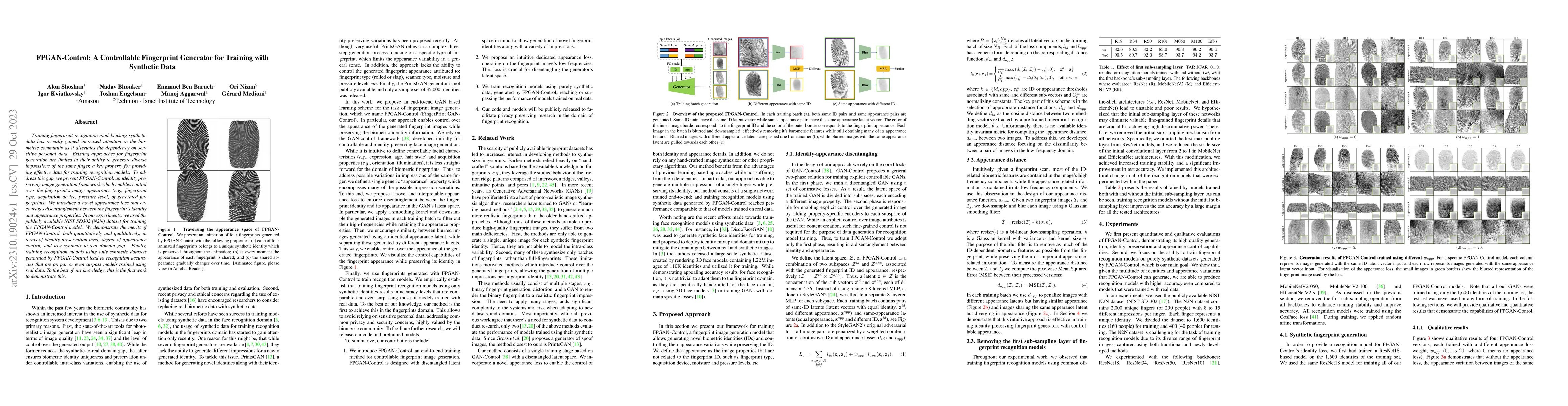 Thumbnail for FPGAN-Control: A Controllable Fingerprint Generator for Training with
  Synthetic Data